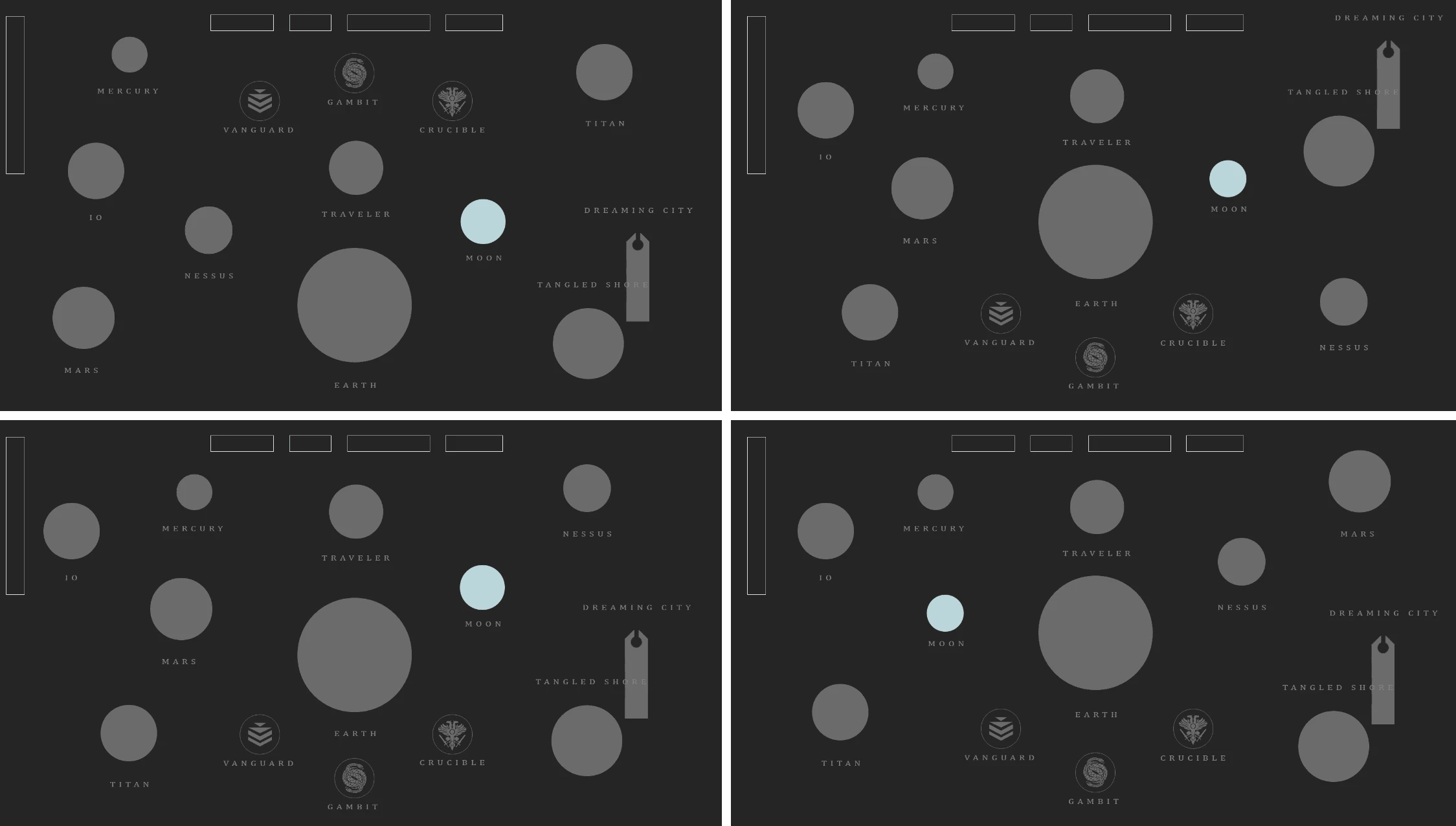 Director destination node maps