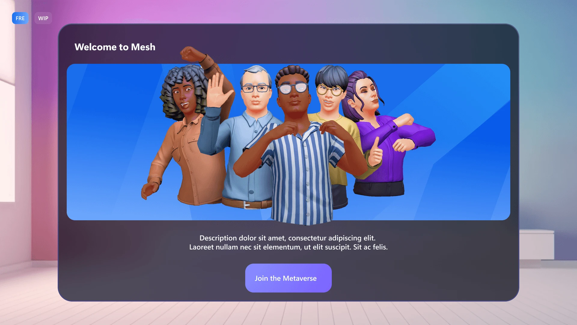 Welcome to Mesh first-run intro